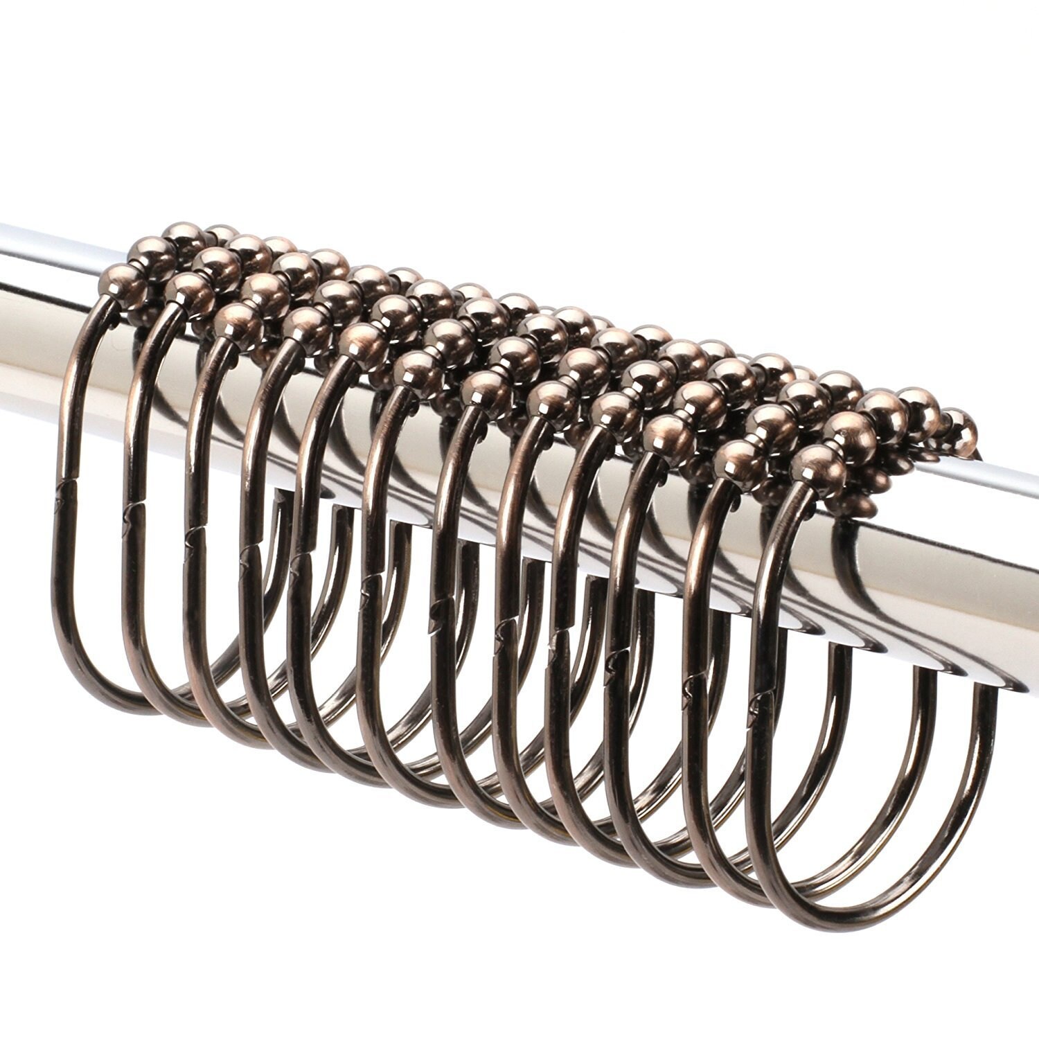 Shower Curtain Hooks Oil Rubbed Bronze Wide Rollerball Zoom