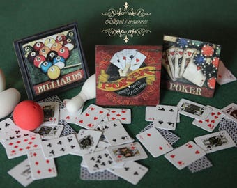 Dollhouse miniature GAMES's signs