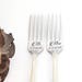 Wedding Serving Gift for Couple Engraved Fork for Bride Engagement Forks Gift Custom Flatware Set Gold Mr Mrs Forks Date Name Serving Set