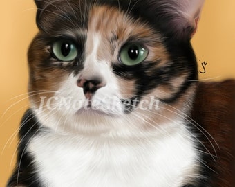 Aangepaste kat portret