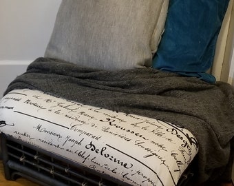 Rustic chic ottoman- reclaimed