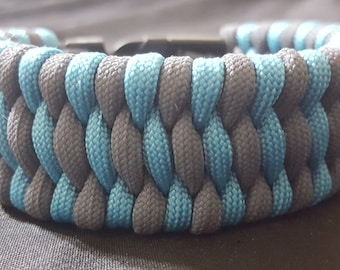 Turquoise and Graphite Trilobite Style Paracord Bracelet