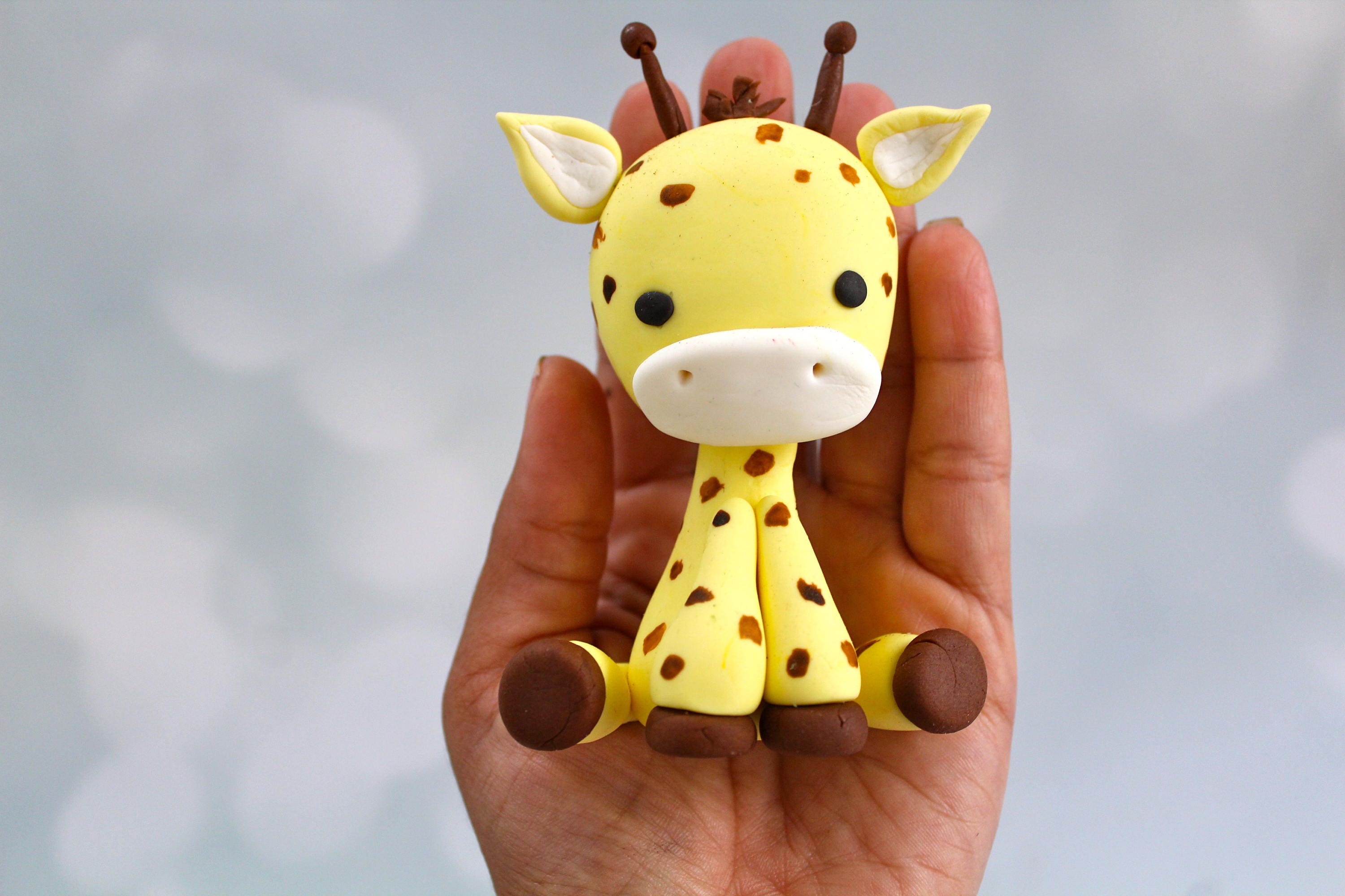 Fondant Giraffe Gumpaste Giraffe Safari Cake topper Edible
