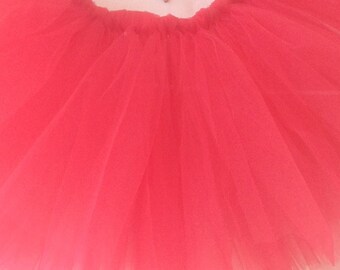 Rouge à la main unique de MaryS Tutu pour les bébés ou les filles ou dames longueur 6" à 12"
