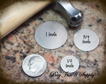 NICKEL SILVER Stamping Blanks ... 1/2 inch Circles - 5 for You - for Jewelry, Stamping, Scrapbooking, and more....