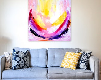The Light That Burns Within 2 - 20x20 on Stretched Canvas, Abstract Art, Bright Home Decor, Wall Decor, Interiors, Fall Decor