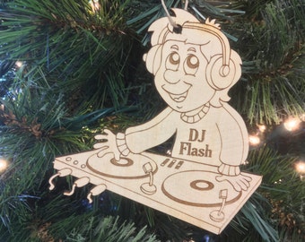DJ Personalized Christmas Ornament