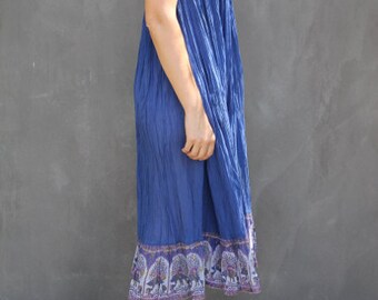 vintage indian cotton gauze sun dress xs small medium