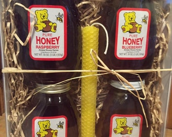 4 Season Honey Gift Set, natural honey, honey bee, gift for foodie, pure honey, Sweetner,