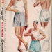 1950s Mens Boxer Shorts Simplicity 4149 Sewing Pattern Vintage Waist Size 40 Unused
