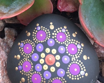 Purple and gold mandala
