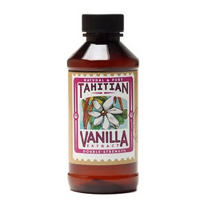 Tahitian Vanilla Extract, Natural Pure 4 oz Double Strength, by LorAnn