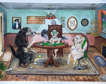 Haunted Dogs Playing Poker (prints)