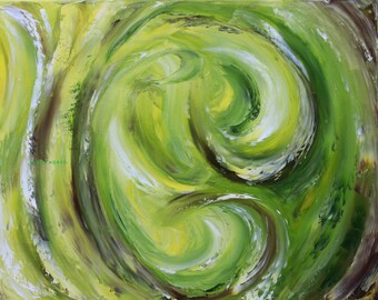 Abstract Painting Green Swirl/Swirl/Green/Digital painting/JPG/Forest Whims/Art/to print/