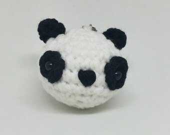 Crochet Panda Amigurumi Keychain - Ready To Ship