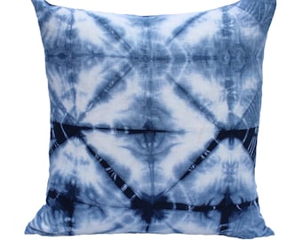 Shibori Indigo Pillow Cover 20" x 20"