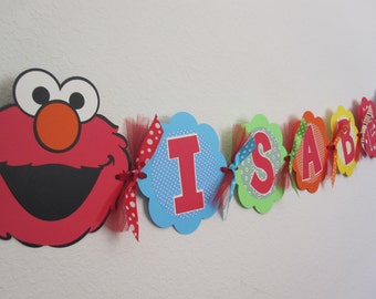Elmo Birthday Party - Name Banner