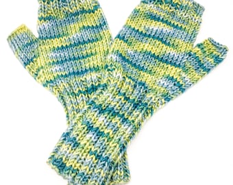 Merino wool fingerless gloves, knitted wrist warmers, knitted gloves