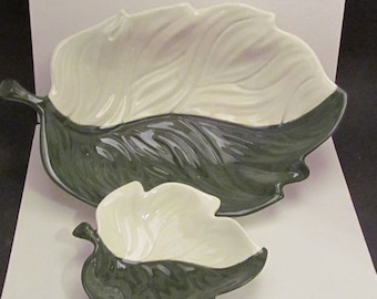 CarletonWare Leaf Design Trays Set of two