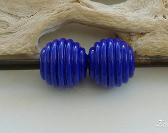 Lapis Blue Lampwork Bead (Per Ea Bead)