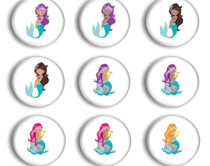 Mermaid Magnet Sets - Mermaid Magnet - Mermaid Birthday Party - Mermaid Games - Kids Birthday - Colorful Magnets - Fun Gifts - Kindergarten