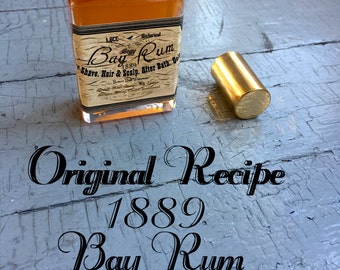 1889 Superior Bay Rum- Original Recipe- Great Gift For Him Historical Guy Gift
