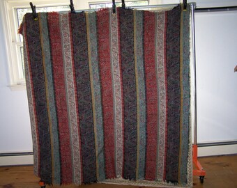 Antique Striped Kani Kashmir Shawl 1800s.