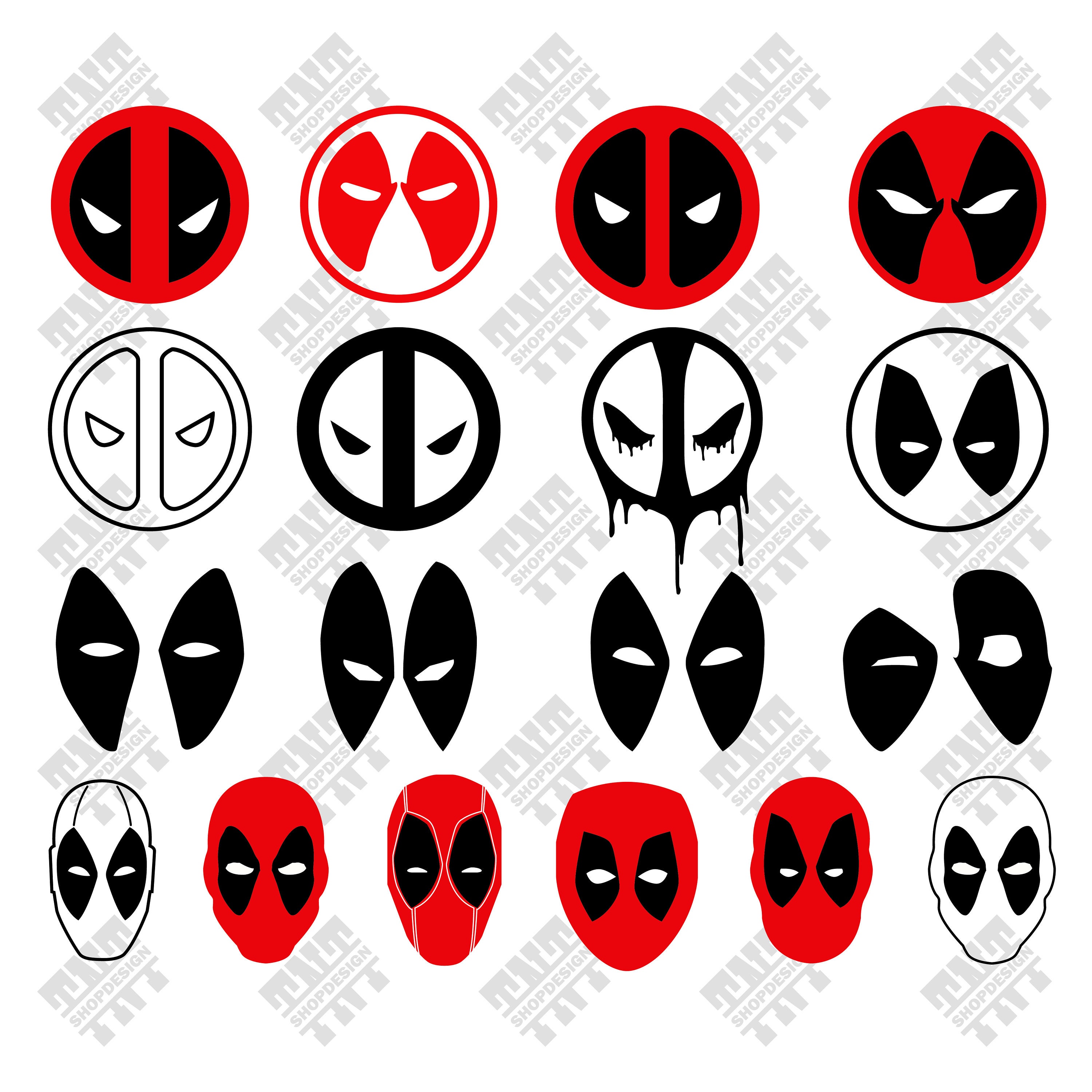 Download Deadpool svg Deadpool mask svg Deadpool mask vector