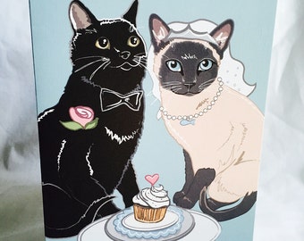 Wedding Cats - Greeting Card