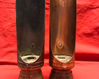 Copper and Wood Candle Holder