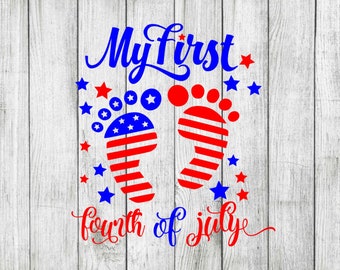My first fourth of july svg, my first 4th of july svg, babys first fourth of july svg,clipart, cut files, png, dxf,eps,svg