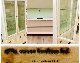 Vintage Faux Bamboo Cabinet by Omega