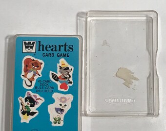 Vintage hearts card game whitman wearern publishing co animals