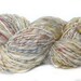 Hand spun Yarn, handcarded handspun Falkland BFL wool soysik sparkle