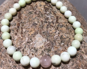 SELF FORGIVENESS BRACELET (chrysoprase & rose quartz)