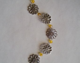 Flower Bracelet, Swarovski, Sunflower, Under 25.00