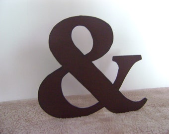Ampersand, 14 inch ampersand, Distressed Ampersand, Metal Ampersand Wall Hanging, Rusty metal ampersand, leaning ampersand
