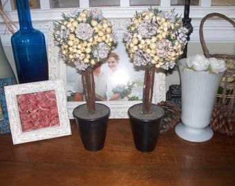 Berry Topiaries, Pair of 2