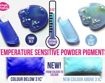 2 Colours Temperature sensitive Special Powder Pigments , Colour 1 at 31C (87.8 F)changes to Colour 2 above 31C-Just magic
