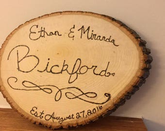 Wood burning signs