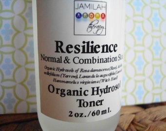 Resilience Skin Toner | 100% Organic Hydrosol | Rose | Yarrow | Witch Hazel & Lavender | Pamper Your Skin | Fragrant | Beautifying | Healthy