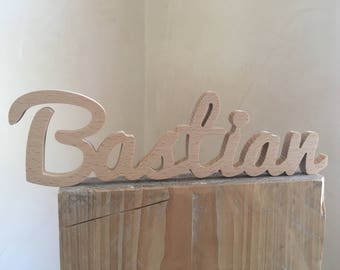 Bastian-Name of wood/wooden lettering