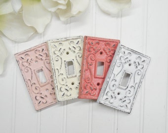 Light Switch Plate-24 Colors/Shabby Chic/Light Switch Cover/Switchplates/Switch Plate/Vintage Light Switch/The Shabby Store/Nursery
