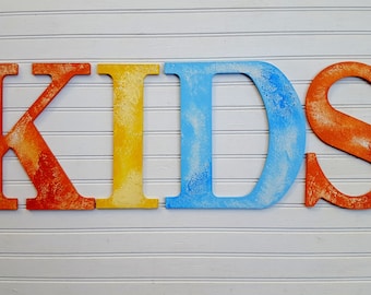 Name Wall Letters - Large Name Letters - Kids Name Letters - Nursery Letters - Rustic Wall Letters - Vintage Kids Room