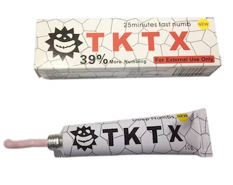 TKTX 39% Stronger Numbing Tattoo Piercing Body Anesthetic Fast Skin Numb Cream