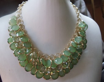 Statement necklace Amanda lime green