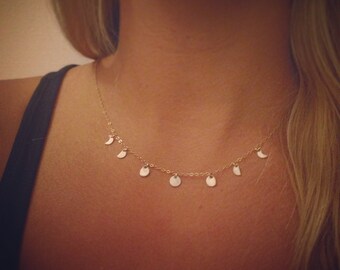 Moon Phase necklace, Whole Moon Cycle Necklace, Goddess Necklace