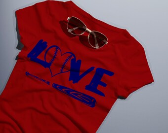 Love Baseball svg, Cut file, DXF, SVG, PNG perfect for Silhouette or Cricut, svg Baseball, svg baseball mama, svg baseball mom