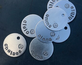 For your team- custom soccer tags, charms