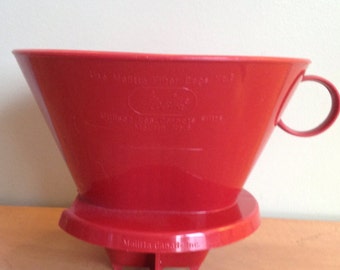 No. 6 Melitta, plastic, red, Red Melitta filter